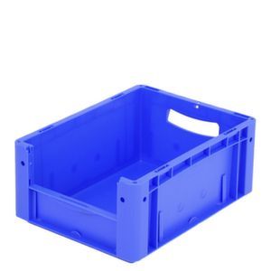 Orbis Euronorm stapelkrat met grijpopening PP HxLxB 170x400x300 mm blauw 855778