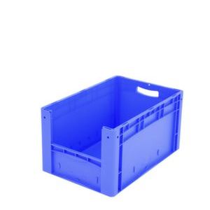 Orbis Euronorm stapelkrat met grijpopening PP HxLxB 320x600x400 mm blauw 855927