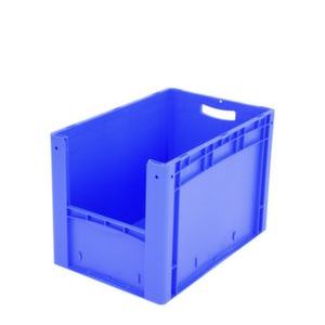 Orbis Euronorm stapelkrat met grijpopening PP HxLxB 420x600x400 mm blauw 855949