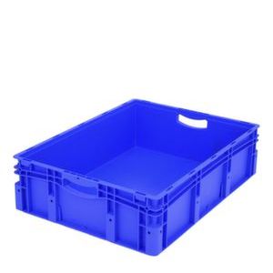 Orbis Euronorm stapelkrat PP HxLxB 220x800x600 mm 91 L standaardbodem draagvermogen 60 kg blauw 509431