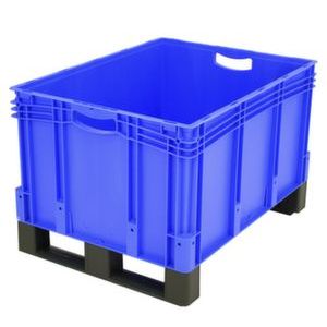 Orbis Euronorm stapelkrat PP HxLxB 420x800x600 mm 169 L dubbele bodem met sledepoten draagvermogen 200 kg blauw 509453