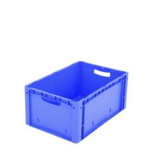 Orbis Euronorm stapelkrat PP HxLxB 270x600x400 mm wanden-bodem gesloten blauw 863109