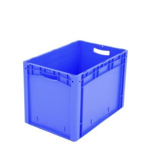 Orbis Euronorm stapelkrat PP HxLxB 420x600x400 mm wanden-bodem gesloten blauw 863142