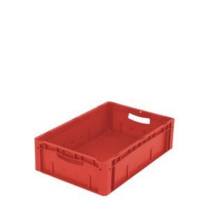 Orbis Euronorm stapelkrat PP HxLxB 170x600x400 mm wanden-bodem gesloten rood 863222