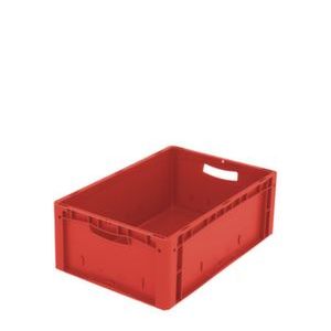 Orbis Euronorm stapelkrat PP HxLxB 220x600x400 mm wanden-bodem gesloten rood 863233