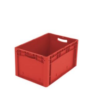 Orbis Euronorm stapelkrat PP HxLxB 320x600x400 mm wanden-bodem gesloten rood 863255