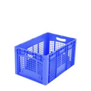 Orbis Euronorm stapelkrat PP HxLxB 320x600x400 mm wanden-bodem opengewerkt blauw 863368