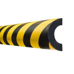 Orbis waaschuwings- en beveiligingsprofiel PU-schuim buisbescherming boog voor diameter 50-100 mm L 1000 mm geel-zwart 520070