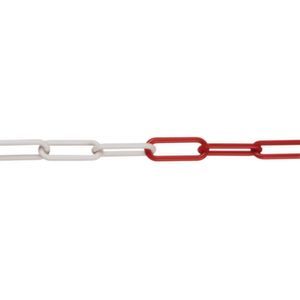 Orbis kunststof ketting voor buitengebruik diameter 6 mm nylon rood-wit 885666