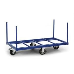 Orbis rongenwagen draagvermogen 1,2 T laadoppervlakte LxB 1600x800 mm open bodem ruitvormige wielstand RAL 5010 203046