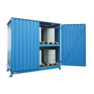 Orbis vatencontainer HxBxD 3080x3130x1450 mm maximaal 20x200 L 2 vakniveaus staande opslag natuurlijke ventilatie 200331