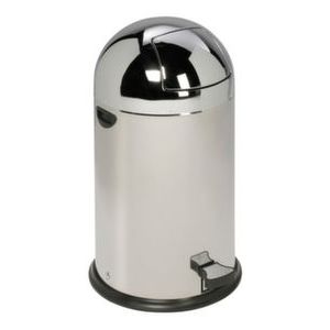 Orbis Push en Kick afvalbak RVS 22 L HxD 685x365 mm met voetpedaal 510654