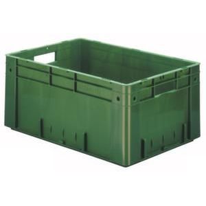 Orbis Euronorm stapelkrat HxLxB 270x600x400 mm 50 L wanden-bodem gesloten groen 509545