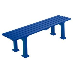 Orbis kunststofbank HxLxB 415x1500x370 mm zit H 415 mm 5 latten 2 pootstellen blauw 525460