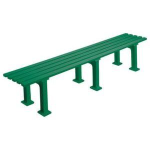 Orbis kunststofbank HxLxB 415x2000x370 mm zit H 415 mm 5 latten 3 pootstellen groen 525464