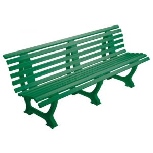 Orbis kunststofbank HxLxB 800x2000x420 mm zit H 410 mm 12 latten 3 pootstellen groen 525481