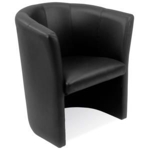 Orbis fauteuil echt leer zit HxBxD 46x48x49 cm totale HxB 77x69 cm zwart 522467