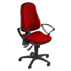 Orbis bureaustoel anatomisch gevormd synchroon mechanisme rugleuning H 75 cm rood 525586