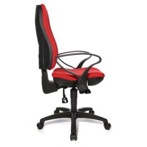 Orbis bureaustoel anatomisch gevormd synchroon mechanisme rugleuning H 75 cm rood 525586