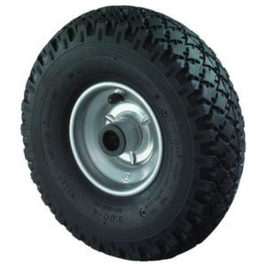 Orbis wiel draagvermogen 130 kg DxB 260x85 mm luchtbanden staalplaat rode velg verzinkt blok profiel 524940