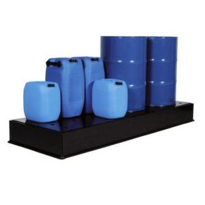 Orbis opvangbak HDPE BxDxH 2470x870x170 mm voor 6x220 L PE plaat geperforeerde volume 225 L 201223