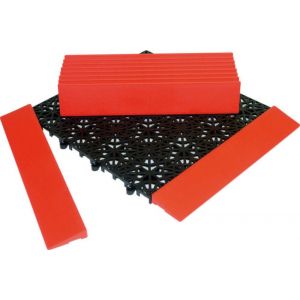 Orbis randlijst voor werkplekmat extreme belasting 300x40 mm rood 751546