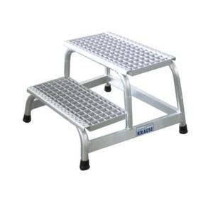 Orbis montagetrap aluminium H 0,4 m 2 treden met platform treden rooster 203431