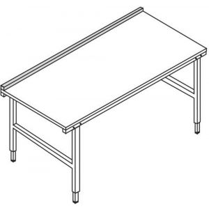 Orbis afrolrand aan de achterzijde voor paktafelsysteem 2000 HxBxD 40x2000x40 mm 520915