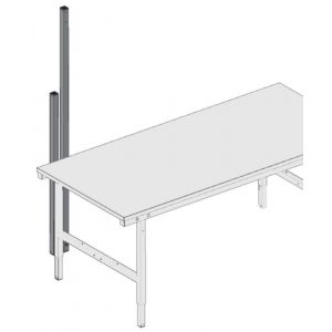 Orbis bevestigingspaal lang voor paktafelsysteem 2000 HxBxD 1770x40x40 mm hoogte 1085 mm boven tafel 520920