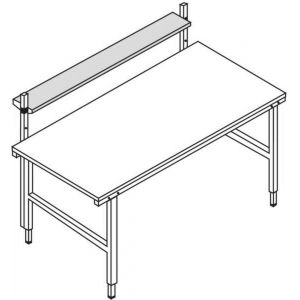 Orbis legbord voor paktafelsysteem 2000 HxBxD 30x1600x400 mm houten plaat 30 mm stark kunststofgecoat 520924