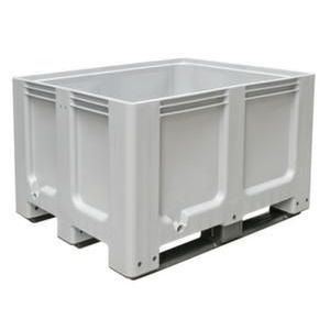 Orbis stapelcontainer PE HxBxD 760x1200x1000 mm 610 L 3 sledepoten grijs 510437