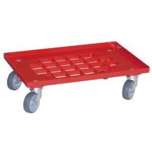 Orbis dolly draagvermogen 250 kg laadvloer LxB 600x400 mm rooster laadvloer rubberwielen 789403