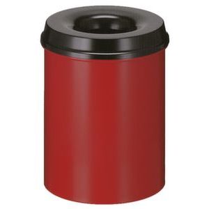 Orbis veiligheidsprullenbak staalplaat zelfblussend 15 L H x diameter 360x255 mm rood-zwart 523669