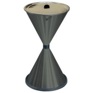 Orbis zandasbak staalplaat draaimechaniek aluminium inlegschotel uitneembare zeef H x diameter 770x405 mm antraciet 529697