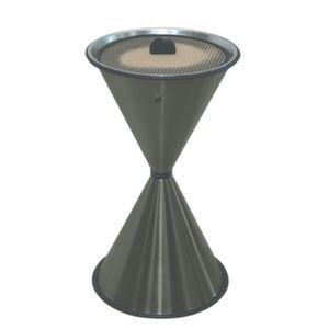 Orbis zandasbak staalplaat draaimechaniek aluminium inlegschotel uitneembare zeef H x diameter 710x400 mm antraciet 529704