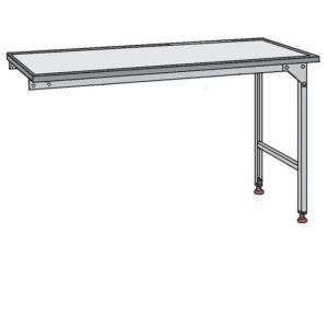 Orbis werktafel aanbouw LxBxH 1250x750x835 mm melaminehars werkblad 25 mm draagvermogen 500 kg RAL 7035 590436