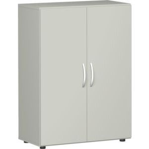 Orbis kast met openslaande deuren HxBxD 1104x800x420 mm 3 ordnerhoogtes RAL 7035 401467