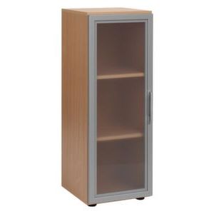 Orbis kast met glazen deur HxBxD 1104x400x420 mm 3 ordnerhoogtes beuken 401481