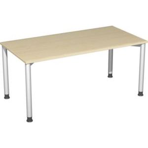 Orbis bureau 4-poot HxBxD 680-800x1600x800 mm ronde buis esdoorn 675153