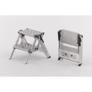 Orbis veiligheids-vouwtrap aluminium platform H 0,46 m 2 treden traanplaat 331642