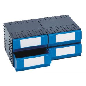 Orbis combi-ladensysteem HxBxD 202x332x345 mm 4/4 behuizingen/laden blauw 209559