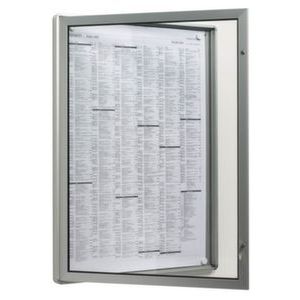 Orbis infovitrine buitenmaat HxBxD 920x674x30 mm frame rond zilver 492051