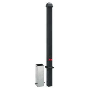 Orbis trottoirpaal H 900 mm 70x70 mm met halve kogel-kap uitneembaar/afsluitbaar vuurverzinkt RAL 7021 303341