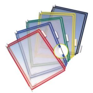 Orbis zichtpanelen voor wandhouder-tafelstandaard DIN A4 5 ruiters PVC kleur assortiment 505432