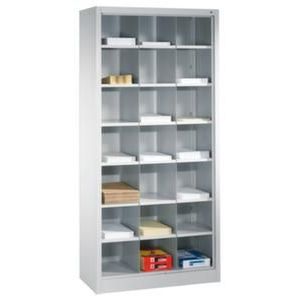 Orbis stellingkast met vakindeling HxBxD 1950x930x400 mm 21 verstelbare vakken RAL 7035 402307