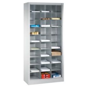 Orbis stellingkast met vakindeling HxBxD 1950x930x400 mm 30 verstelbare vakken RAL 7035 402309