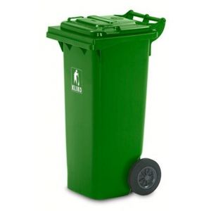 Orbis vuilcontainer PE 80 L HxBxD 930x448x530 mm met wielen groen 369011