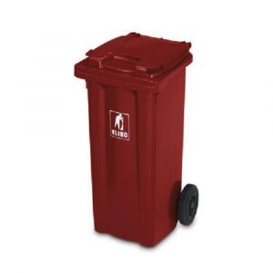 Orbis vuilcontainer PE 120 L HxBxD 930x505x555 mm met wielen rood 369113