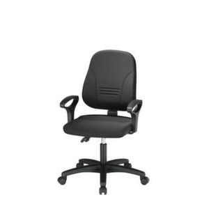 Orbis bureau draaistoel zitting HxBxD 40,5-52x45,5x39 cm permanent kontakt mechanisme rugleuning H 54-62 cm armleuningen stof grijs 526938