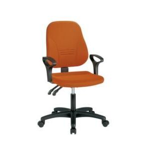 Orbis bureau draaistoel zitting HxBxD 40,5-52x45,5x39 cm permanent kontakt mechanisme rugleuning H 54-62 cm armleuningen stof oranje 526939